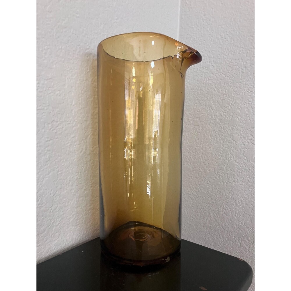VTG Amber Hand Blown Carafe with Pontil Mark